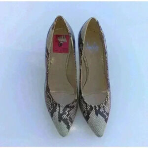 Amalfi Made in Italy Animal Print Pointed Toe Stiletto Pumps size Women's 6M